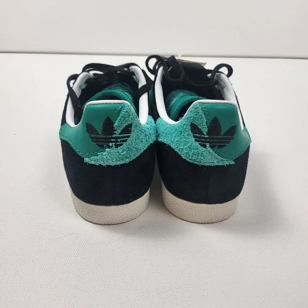 Adidas‎ Originals Gazelle Casual Shoes Black/Teal Green/Gold Metallic Mens 5 W 6